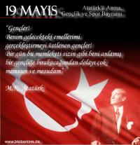19 MAYIS ATATÜRK’Ü ANMA  GENÇLİK  VE SPOR BAYRAMI