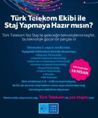 TÜRK TELEKOM STAJ BAŞVURULARI BAŞLADI!