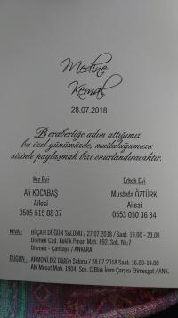 ALİ KOCABAŞ’IN KIZI EVLENİYOR