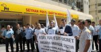 PTT&acute;DE ARTAN İŞ YÜKÜNE TEPKİ