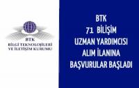 BTK UZMAN YARD. SINAVI BAŞVURULARI BAŞLADI