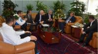 PTT GENEL MÜDÜRÜ GÜREŞ TAKIMINI KABUL ETTİ