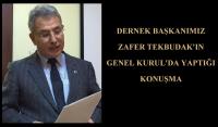 GENEL KURULDA  BAŞKANIMIZIN YAPTIĞI KONUŞMA