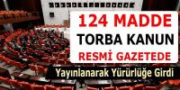 TORBA KANUN YÜRÜRLÜKTE