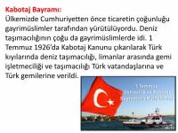 KABOTAJ BAYRAMI ve BİR ŞİİR